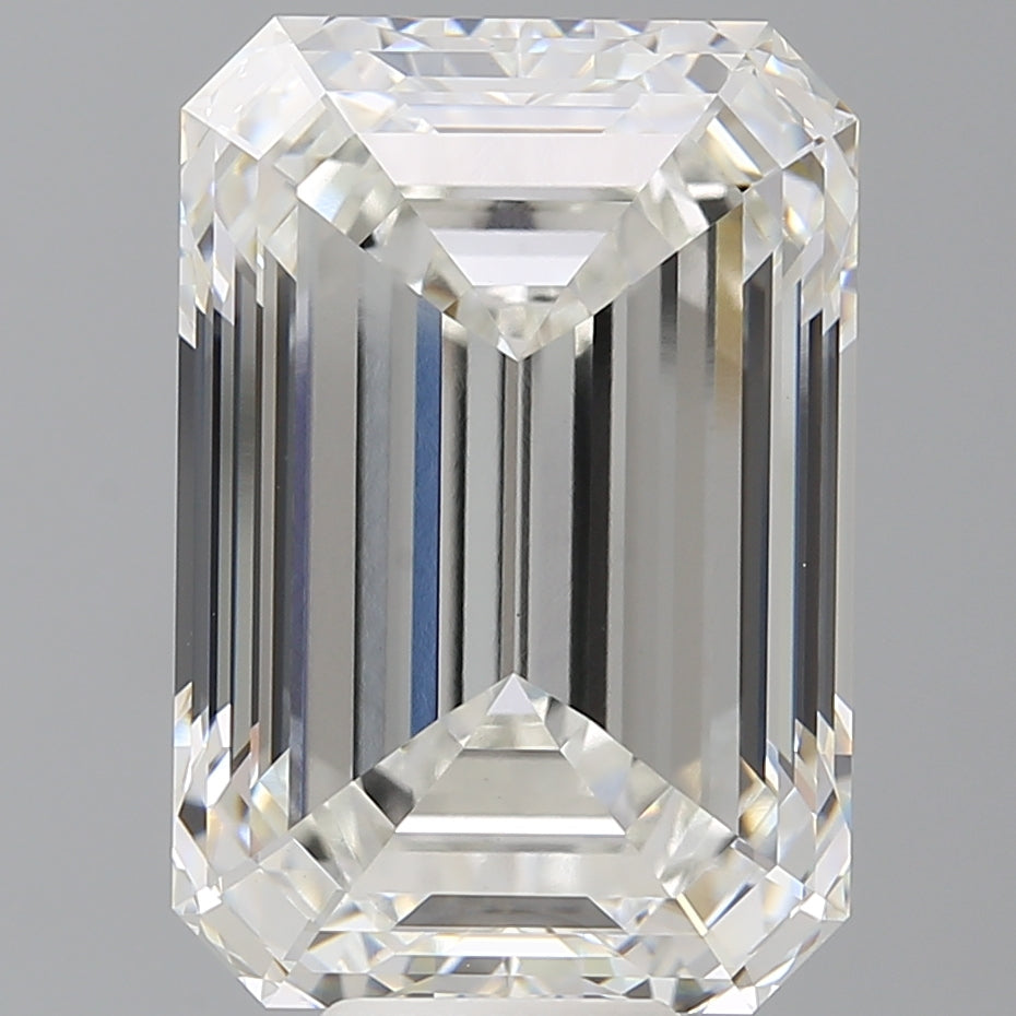 12.58 Carat Emerald Shaped, Ideal Cut, F Color, VVS2 Clarity, IGI Certified Lab Grown Diamond