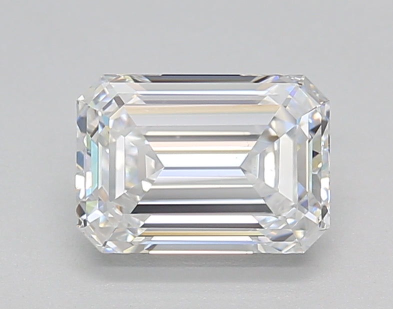 1.50 Carat Emerald Shaped, Ideal Cut, D Color, VS2 Clarity, GIA Certified Lab Grown Diamond