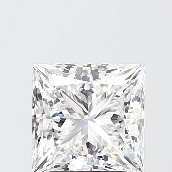 3.08 Carat Princess Shaped, Ideal Cut, E Color, VVS2 Clarity, IGI Certified Lab Grown Diamond
