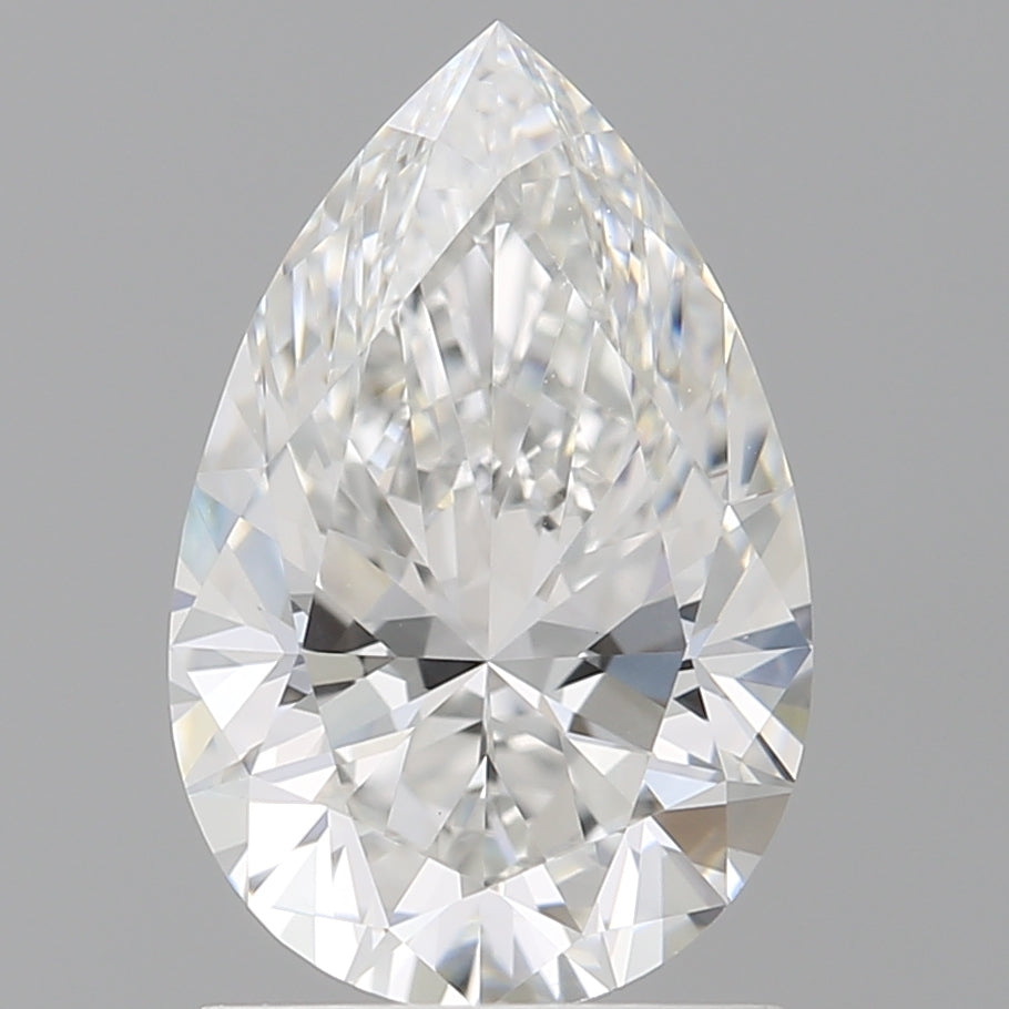1.60 Carat Pear Shaped, Ideal Cut, E Color, VVS2 Clarity, IGI Certified Lab Grown Diamond