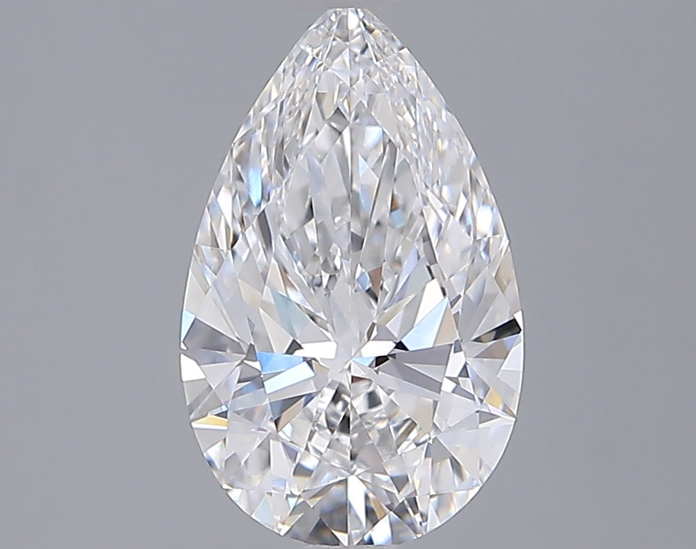 2.06 Carat Pear Shaped, Ideal Cut, D Color, VVS1 Clarity, IGI Certified Lab Grown Diamond