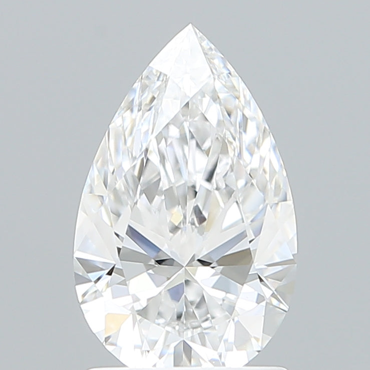 1.53 Carat Pear Shaped, Ideal Cut, D Color, VVS2 Clarity, IGI Certified Lab Grown Diamond