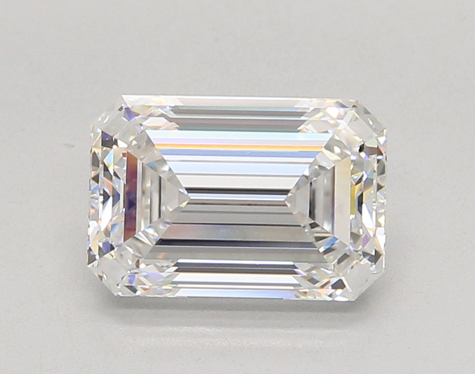 3.01 Carat Emerald Shaped, Ideal Cut, E Color, VVS2 Clarity, IGI Certified Lab Grown Diamond