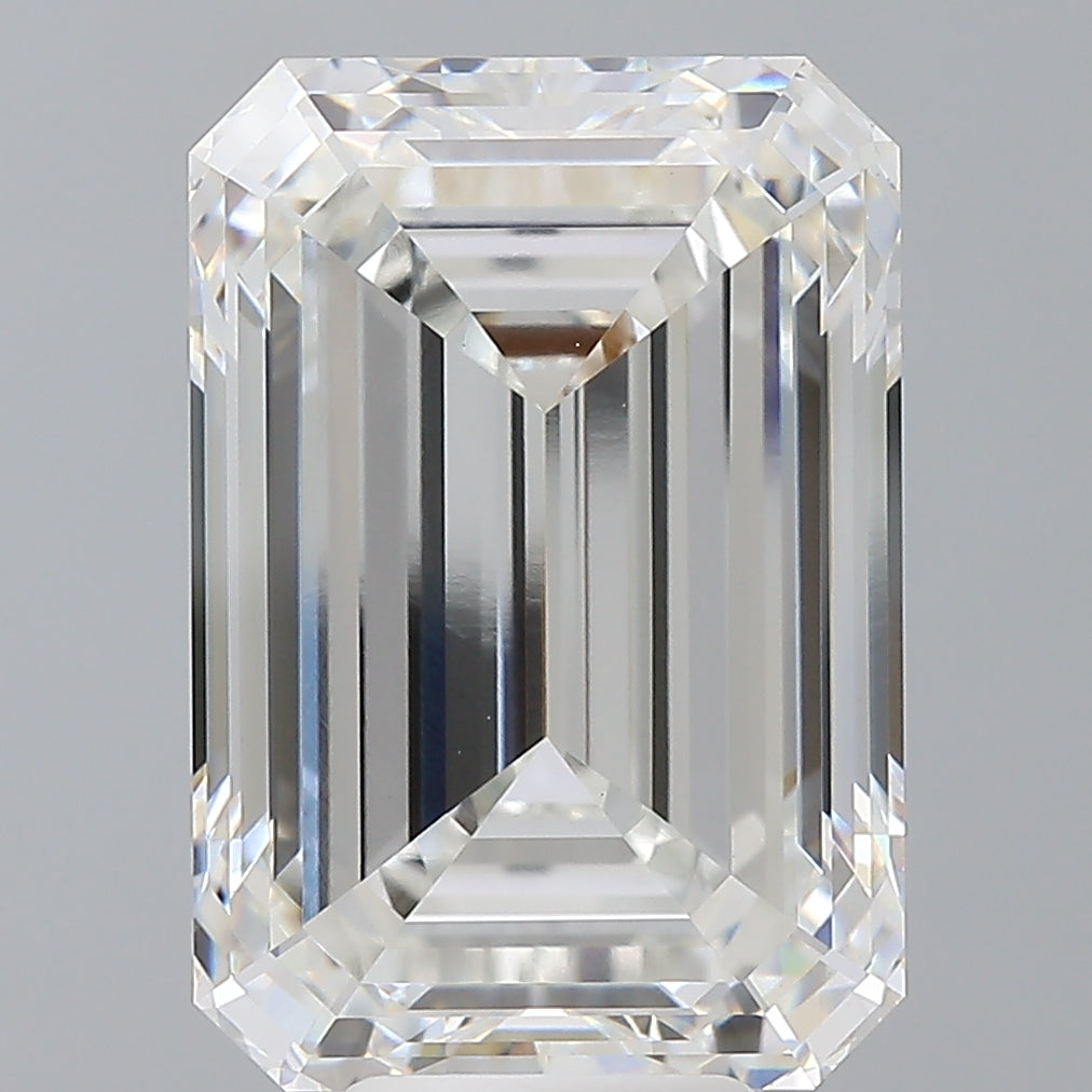 9.54 Carat Emerald Shaped, Ideal Cut, F Color, VVS2 Clarity, IGI Certified Lab Grown Diamond