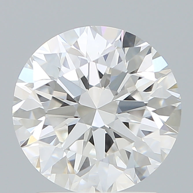 2.16 Carat Round Shaped, Excellent Cut, F Color, VVS2 Clarity, IGI Certified Lab Grown Diamond