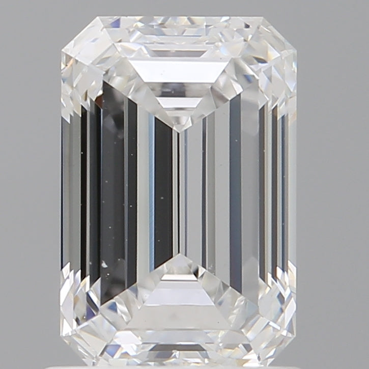 1.50 Carat Emerald Shaped, Ideal Cut, E Color, VVS2 Clarity, IGI Certified Lab Grown Diamond