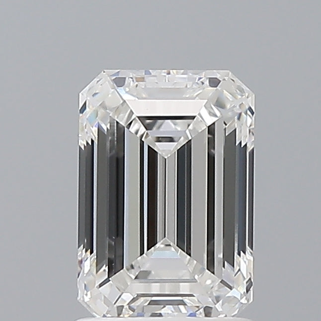 1.47 Carat Emerald Shaped, Ideal Cut, D Color, VVS2 Clarity, IGI Certified Lab Grown Diamond
