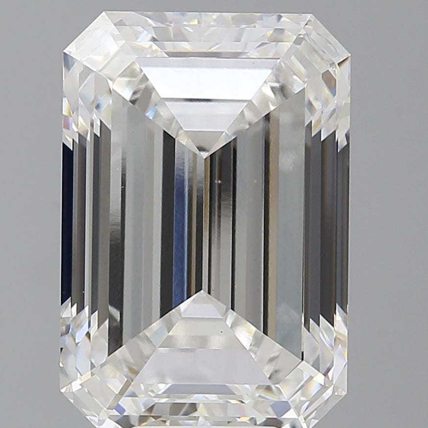 10.55 Carat Emerald Shaped, Ideal Cut, F Color, VS1 Clarity, IGI Certified Lab Grown Diamond