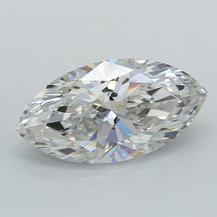 2.04 Carat Marquise Shaped, Ideal Cut, G Color, VVS2 Clarity, IGI Certified Lab Grown Diamond