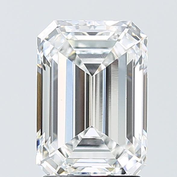 2.60 Carat Emerald Shaped, Ideal Cut, D Color, VS1 Clarity, IGI Certified Lab Grown Diamond