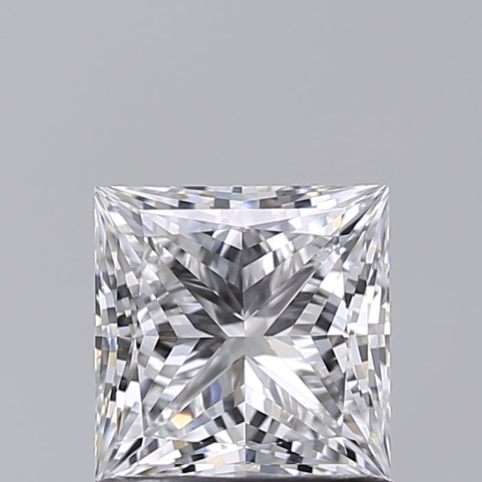 1.01 Carat Princess Shaped, Excellent Cut, D Color, VVS2 Clarity, IGI Certified Lab Grown Diamond