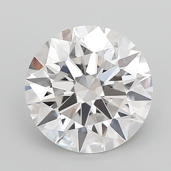 4.04 Carat Round Shaped, Ideal Cut, F Color, VVS2 Clarity, IGI Certified Lab Grown Diamond