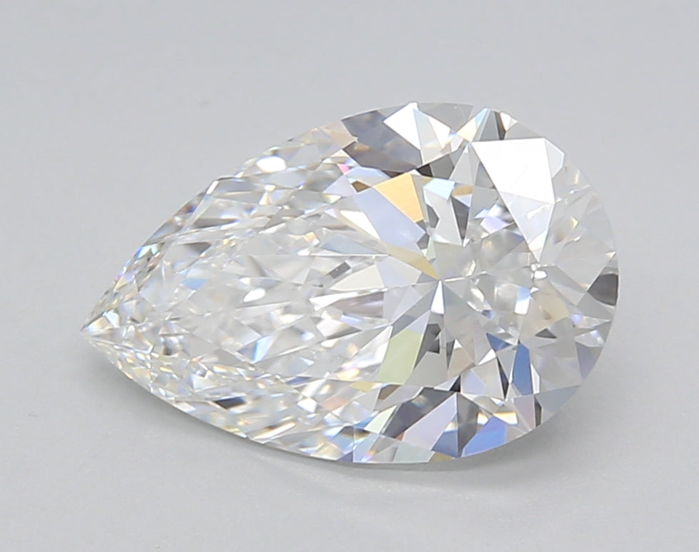 2.52 Carat Pear Shaped, Ideal Cut, E Color, VS1 Clarity, GIA Certified Lab Grown Diamond