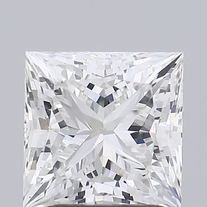 2.03 Carat Princess Shaped, Ideal Cut, F Color, VS1 Clarity, IGI Certified Lab Grown Diamond