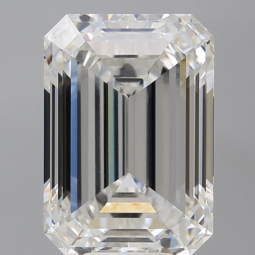 9.60 Carat Emerald Shaped, Ideal Cut, F Color, VVS2 Clarity, IGI Certified Lab Grown Diamond