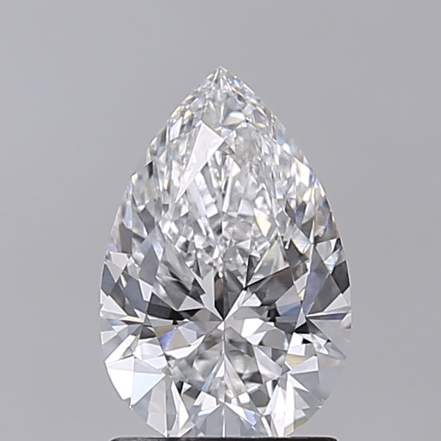 1.51 Carat Pear Shaped, Excellent Cut, D Color, VVS2 Clarity, IGI Certified Lab Grown Diamond