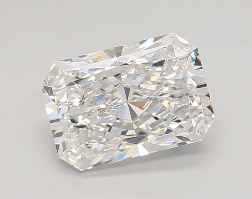 2.06 Carat Radiant Shaped, Ideal Cut, E Color, VVS1 Clarity, IGI Certified Lab Grown Diamond