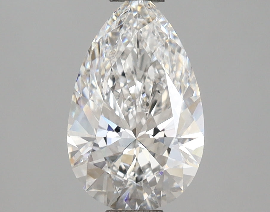 1.51 Carat Pear Shaped, Ideal Cut, D Color, VVS2 Clarity, IGI Certified Lab Grown Diamond