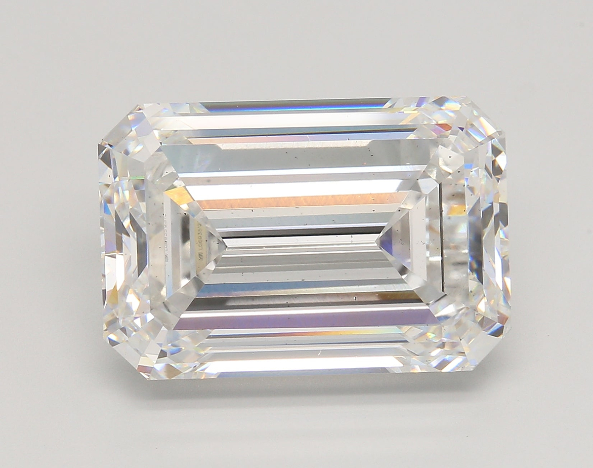 17.01 Carat Emerald Shaped, Ideal Cut, E Color, SI1 Clarity, IGI Certified Lab Grown Diamond