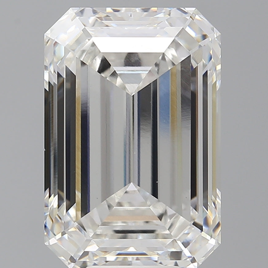 10.09 Carat Emerald Shaped, Ideal Cut, F Color, VS1 Clarity, IGI Certified Lab Grown Diamond