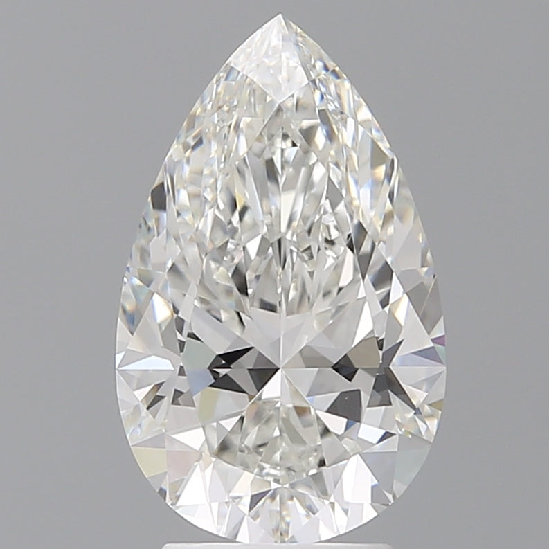 3.58 Carat Pear Shaped, Ideal Cut, F Color, VVS2 Clarity, IGI Certified Lab Grown Diamond