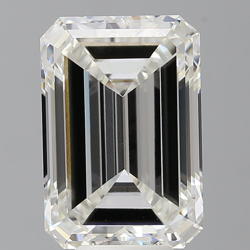 7.53 Carat Emerald Shaped, Excellent Cut, F Color, VVS2 Clarity, IGI Certified Lab Grown Diamond