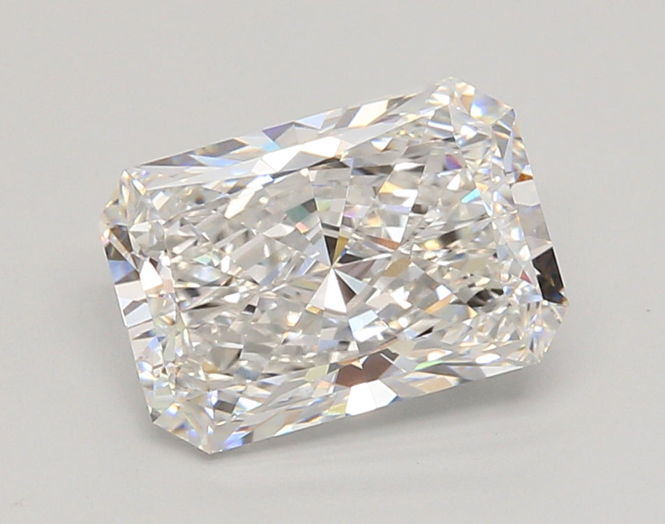 3.06 Carat Radiant Shaped, Ideal Cut, E Color, VVS2 Clarity, IGI Certified Lab Grown Diamond