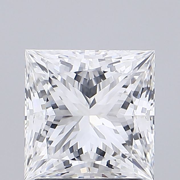 2.08 Carat Princess Shaped, Ideal Cut, E Color, VVS2 Clarity, IGI Certified Lab Grown Diamond