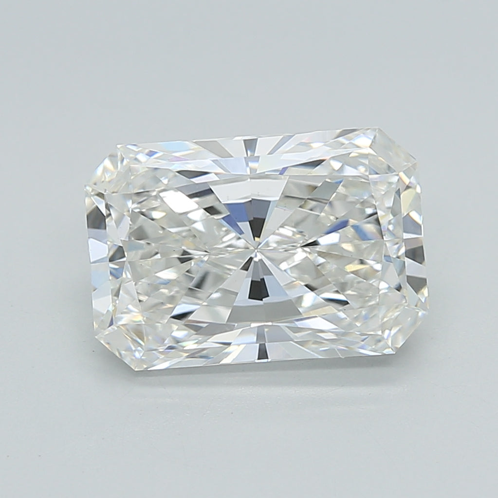 3.04 Carat Radiant Shaped, Ideal Cut, E Color, VVS2 Clarity, IGI Certified Lab Grown Diamond
