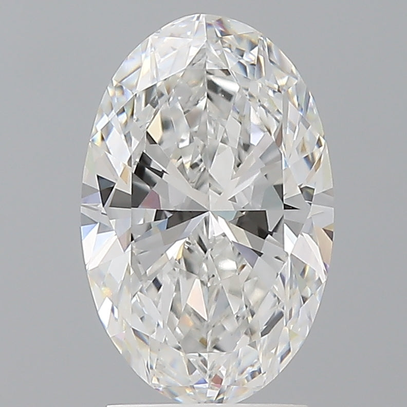 2.54 Carat Oval Shaped, Ideal Cut, E Color, VVS2 Clarity, IGI Certified Lab Grown Diamond