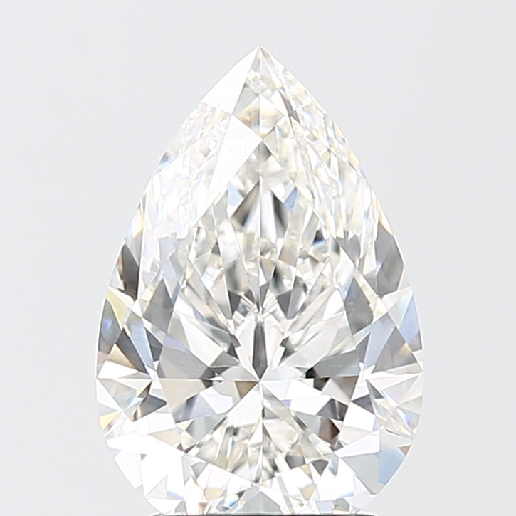 3.09 Carat Pear Shaped, Ideal Cut, G Color, VVS2 Clarity, IGI Certified Lab Grown Diamond