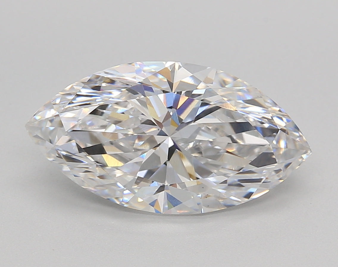 3.44 Carat Marquise Shaped, Ideal Cut, E Color, VS1 Clarity, IGI Certified Lab Grown Diamond