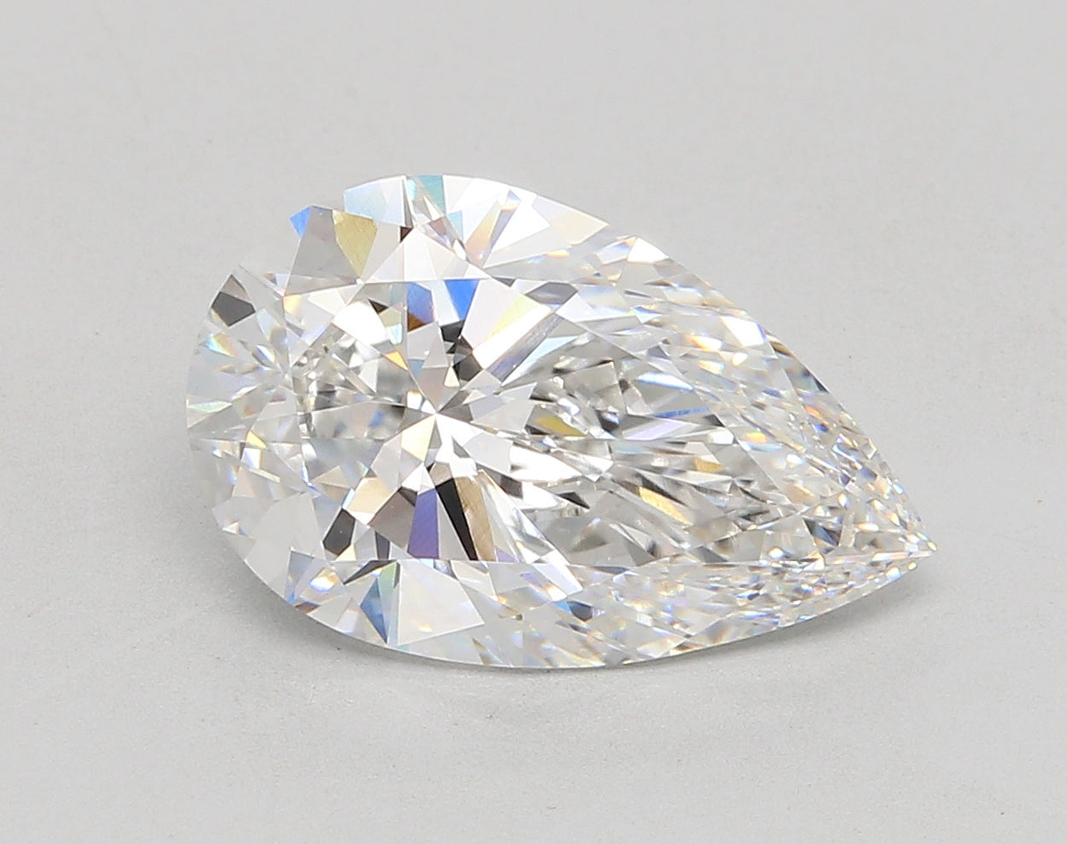 4.74 Carat Pear Shaped, Ideal Cut, E Color, VS1 Clarity, IGI Certified Lab Grown Diamond
