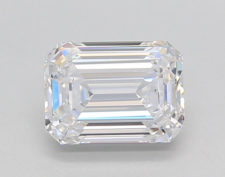 1.50 Carat Emerald Shaped, Ideal Cut, D Color, VS2 Clarity, GIA Certified Lab Grown Diamond