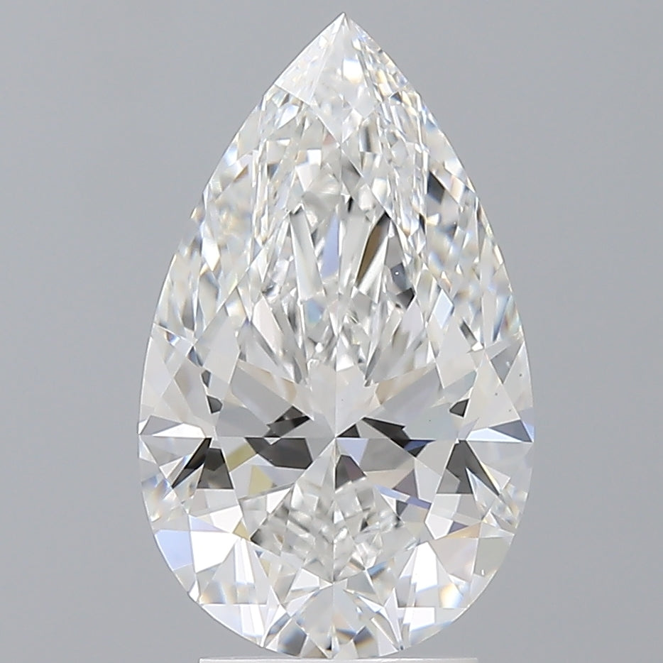 3.51 Carat Pear Shaped, Ideal Cut, E Color, VS1 Clarity, IGI Certified Lab Grown Diamond