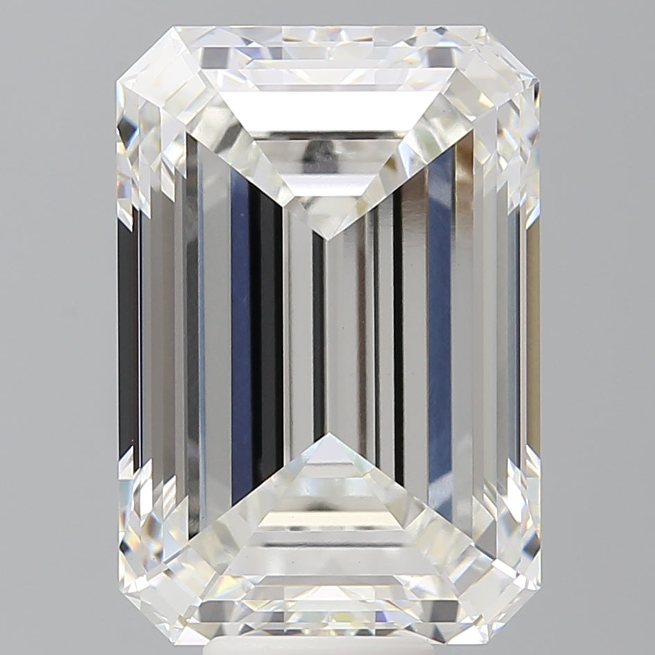11.59 Carat Emerald Shaped, Ideal Cut, F Color, VVS2 Clarity, IGI Certified Lab Grown Diamond