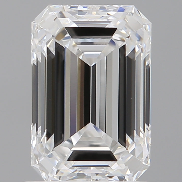 1.51 Carat Emerald Shaped, Ideal Cut, D Color, VVS2 Clarity, IGI Certified Lab Grown Diamond