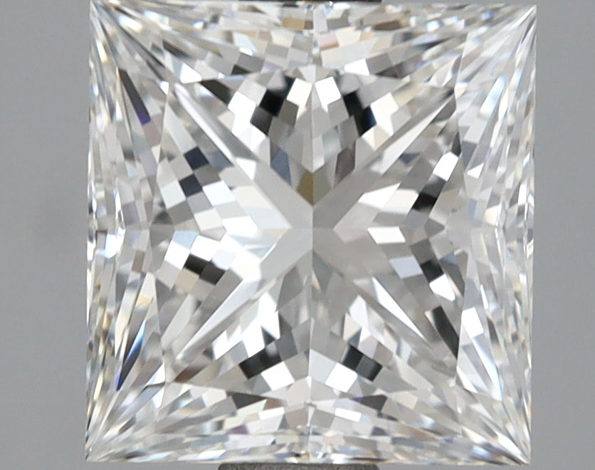 2.54 Carat Princess Shaped, Ideal Cut, E Color, VVS2 Clarity, IGI Certified Lab Grown Diamond