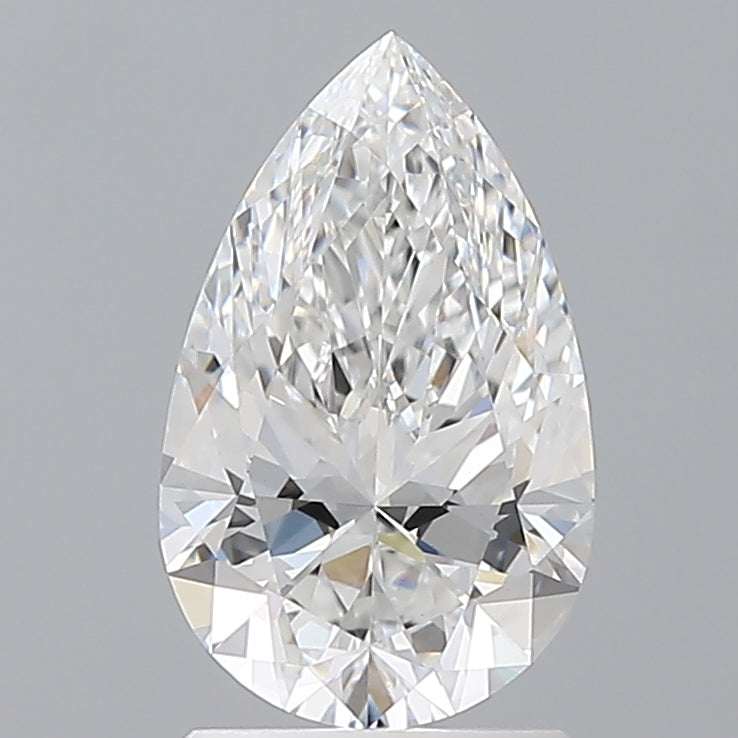 1.60 Carat Pear Shaped, Ideal Cut, D Color, VVS2 Clarity, IGI Certified Lab Grown Diamond