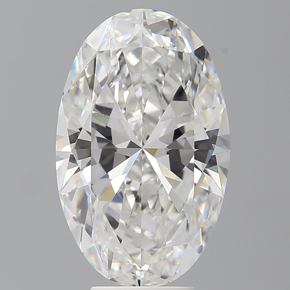 6.10 Carat Oval Shaped, Ideal Cut, E Color, VVS2 Clarity, IGI Certified Lab Grown Diamond