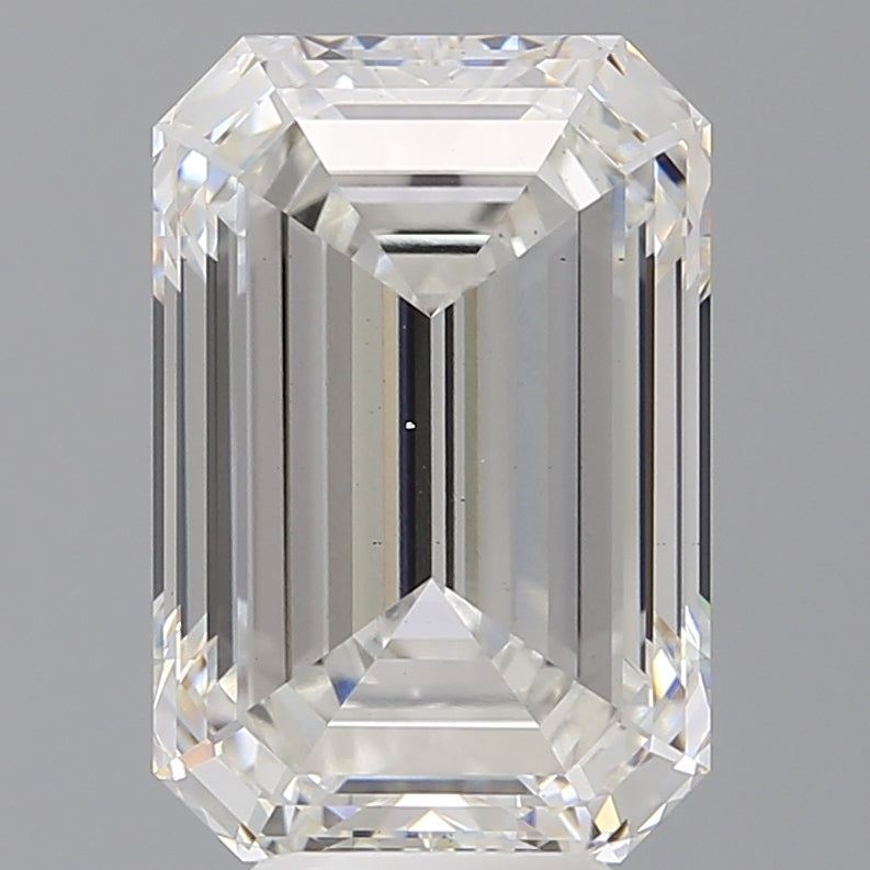 7.03 Carat Emerald Shaped, Ideal Cut, F Color, VS1 Clarity, IGI Certified Lab Grown Diamond