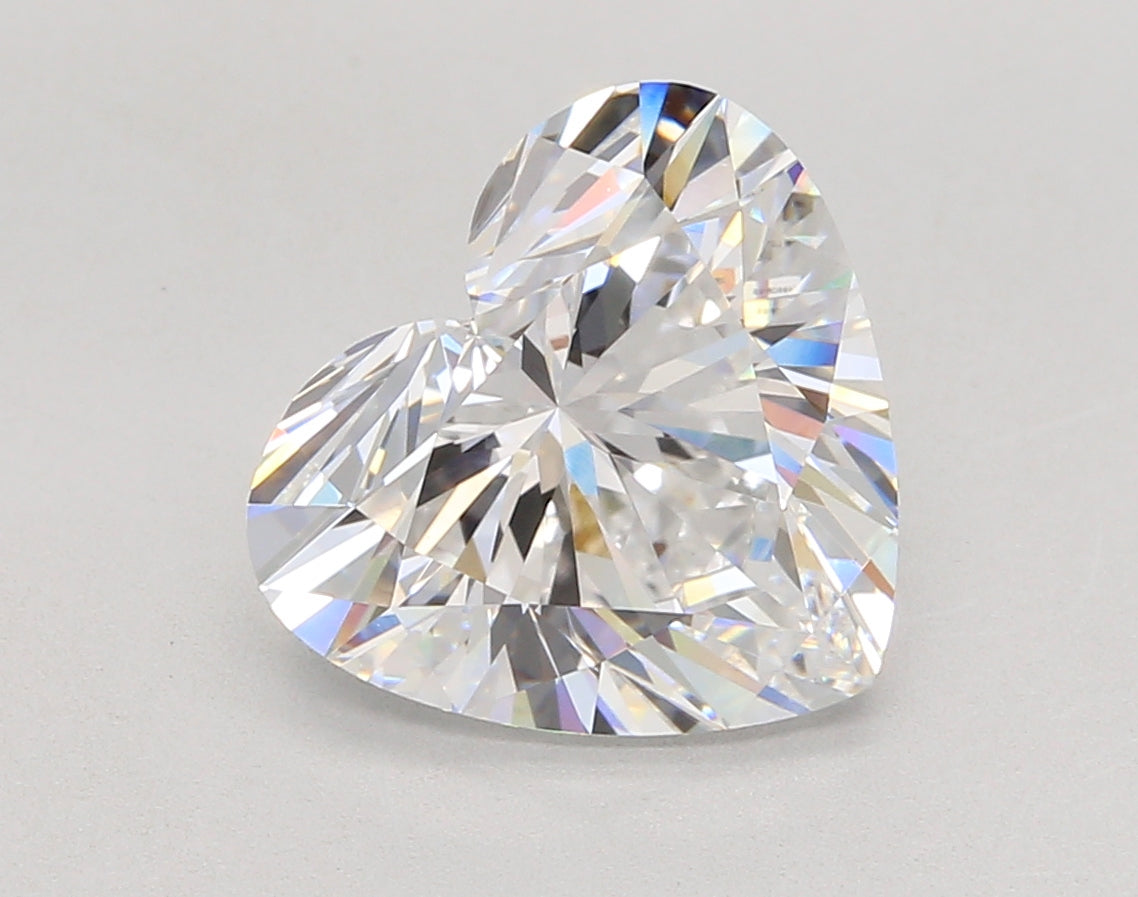 4.81 Carat Heart Shaped, Ideal Cut, D Color, VVS2 Clarity, IGI Certified Lab Grown Diamond