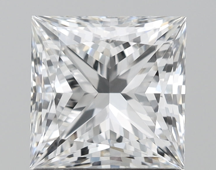 1.52 Carat Princess Shaped, Ideal Cut, D Color, VVS2 Clarity, IGI Certified Lab Grown Diamond