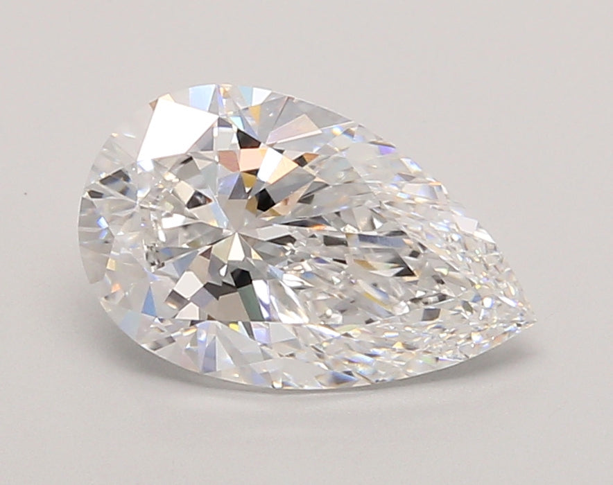 2.04 Carat Pear Shaped, Ideal Cut, D Color, VVS2 Clarity, IGI Certified Lab Grown Diamond