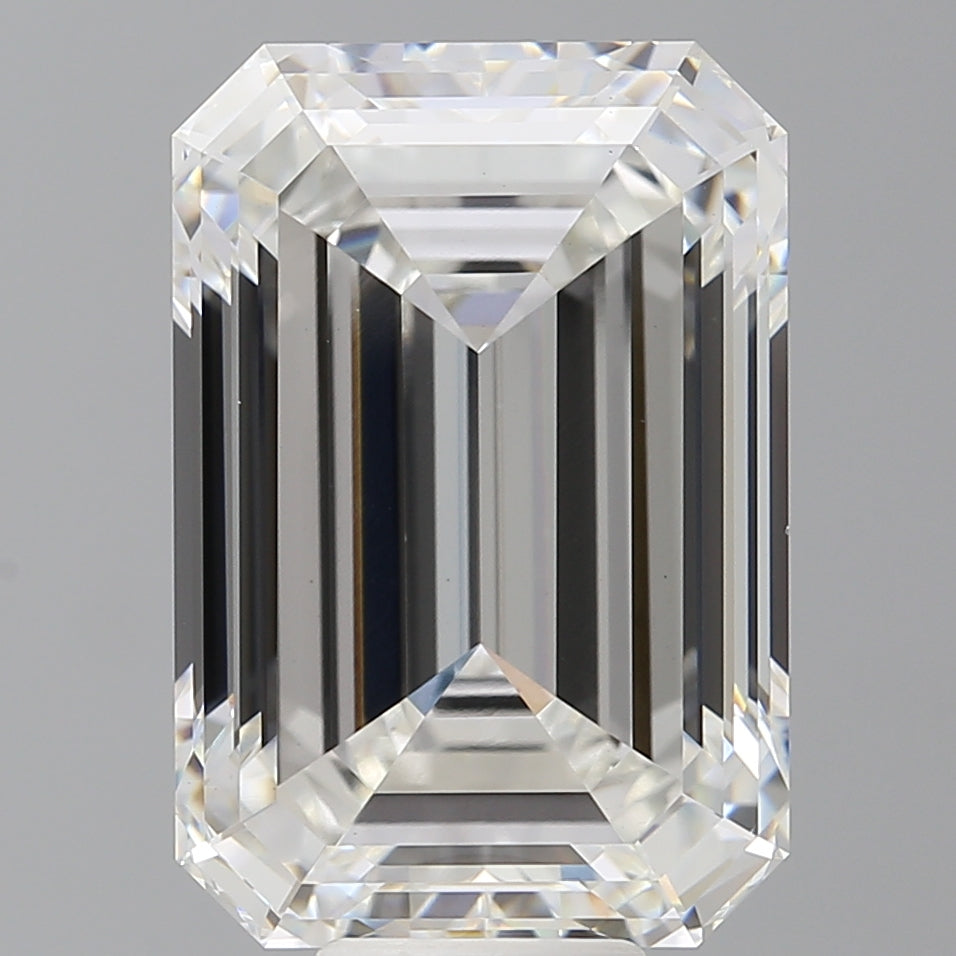 12.08 Carat Emerald Shaped, Ideal Cut, F Color, VVS2 Clarity, IGI Certified Lab Grown Diamond