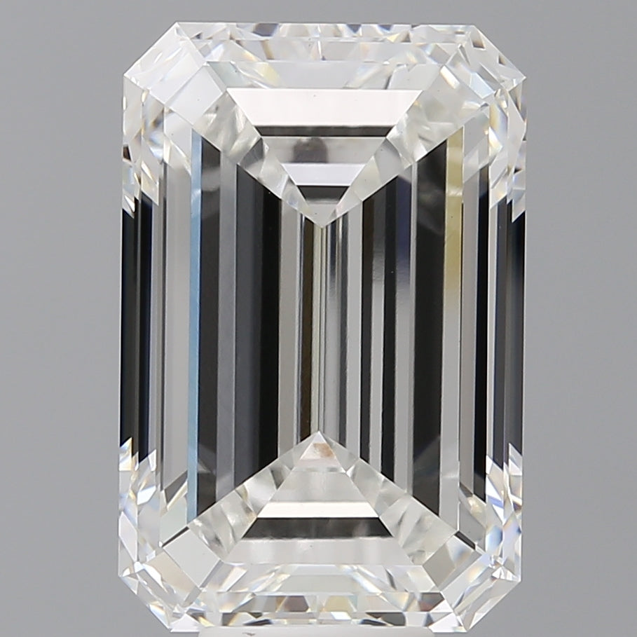 10.59 Carat Emerald Shaped, Ideal Cut, F Color, VVS2 Clarity, IGI Certified Lab Grown Diamond