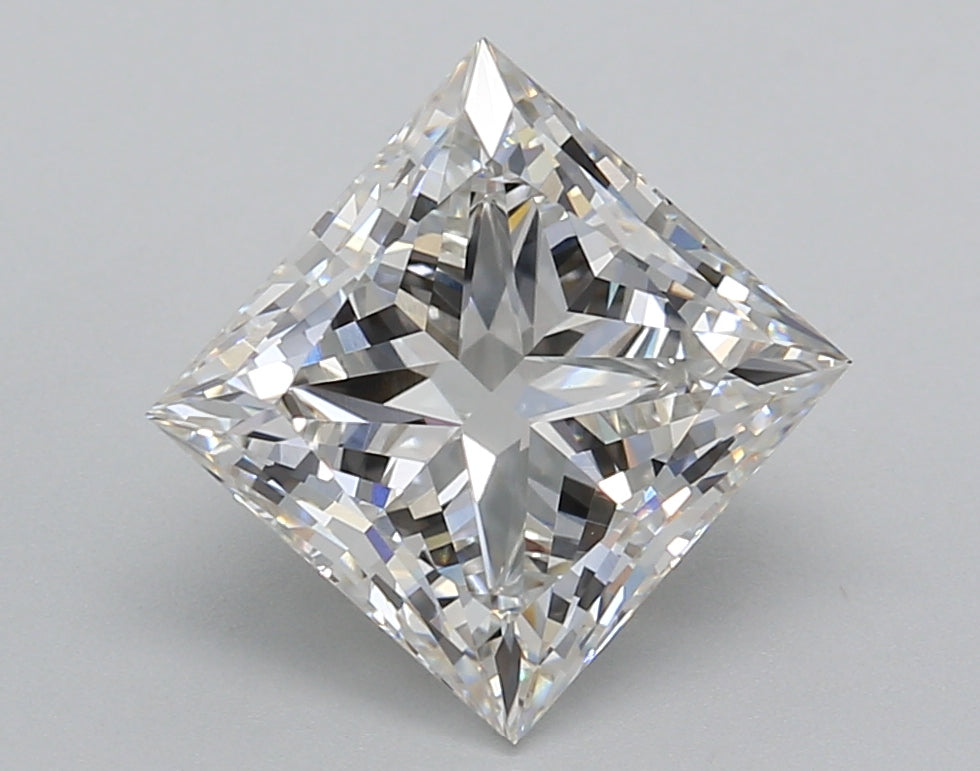 3.01 Carat Princess Shaped, Excellent Cut, F Color, VVS2 Clarity, IGI Certified Lab Grown Diamond