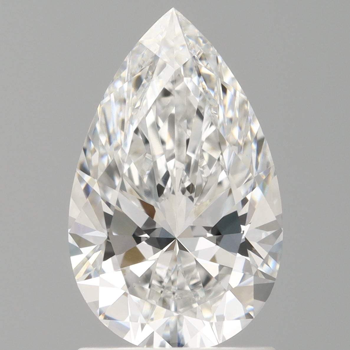 1.54 Carat Pear Shaped, Ideal Cut, E Color, VS1 Clarity, IGI Certified Lab Grown Diamond