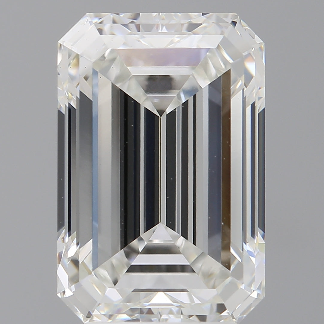 5.05 Carat Emerald Shaped, Ideal Cut, F Color, VS1 Clarity, IGI Certified Lab Grown Diamond