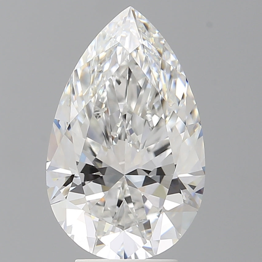 4.58 Carat Pear Shaped, Ideal Cut, E Color, VVS2 Clarity, IGI Certified Lab Grown Diamond